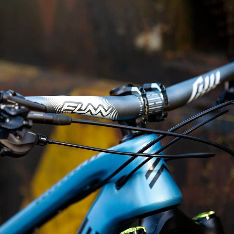 Funn Full On Mountain Bike Handlebar with Bar Clamp 35mm and Width 785mm, Tough and Lightweight Alloy Riser Handlebar for MTB, BMX and Road Bike, Rise 15mm MTB Handlebar (Black) - Image 5